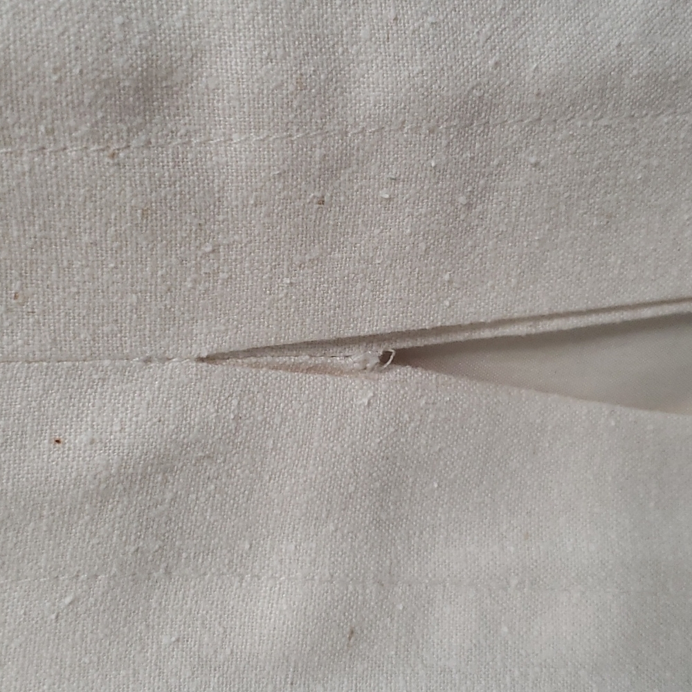 Vintage 90s Georgiou Cream Silk Skirt w/ Pockets - Picture 11 of 12